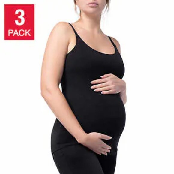 NEW Parasuco Maternity Women's Nursing Tank Top, 3-pack - Picture 1 of 5